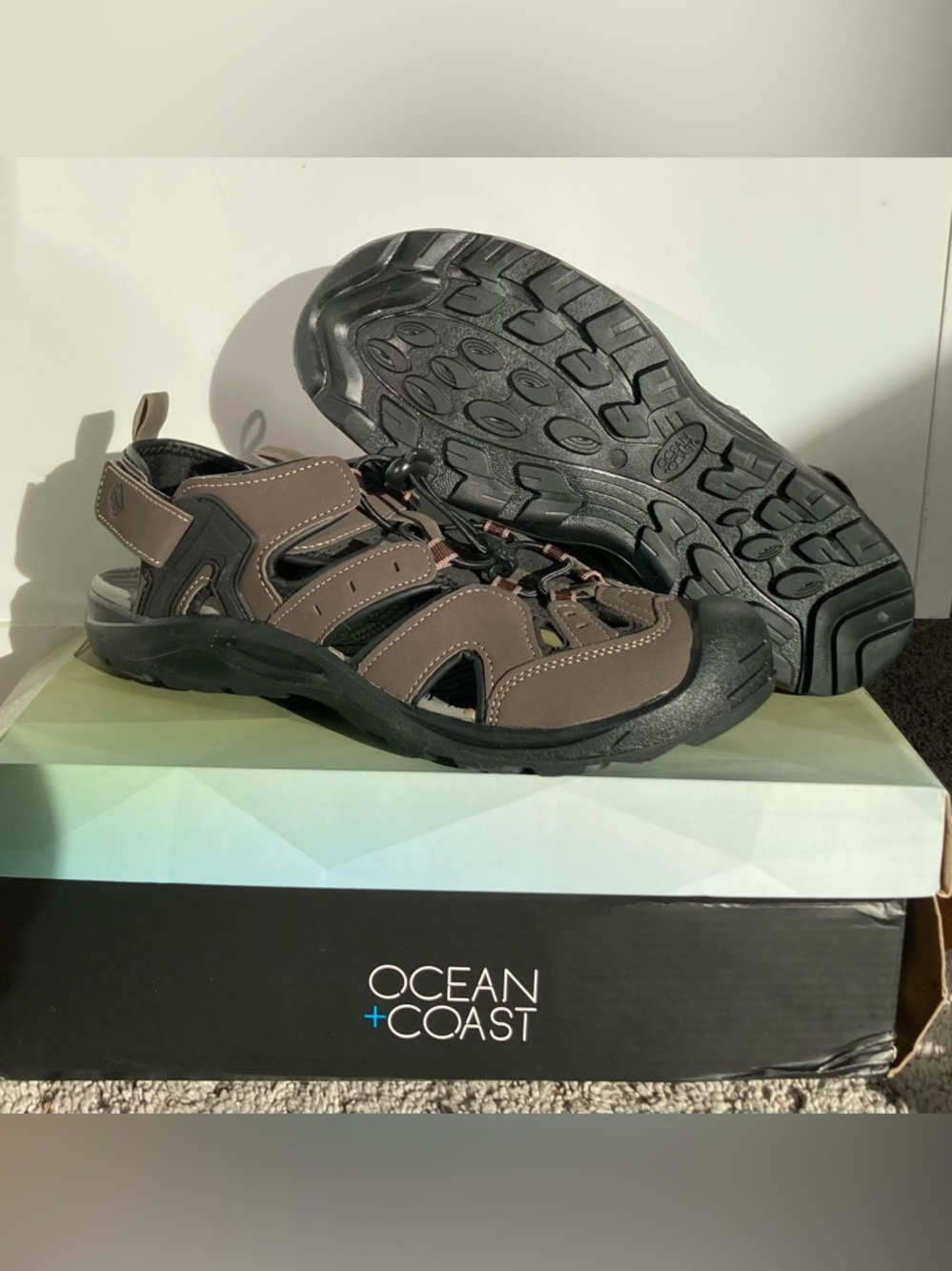 Men's Ocean Coast Brown Sport Sandal 10 NIB